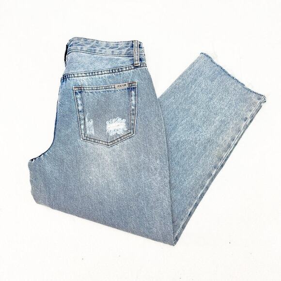 Joe's Wide Leg Light Wash Distressed Ripped Denim Jeans Parksville Size 29 - Picture 8 of 8